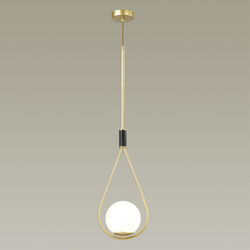 4810/1 PENDANT ODL21 415 золтой/черный/белый Подвес E14 1*40W FLARI