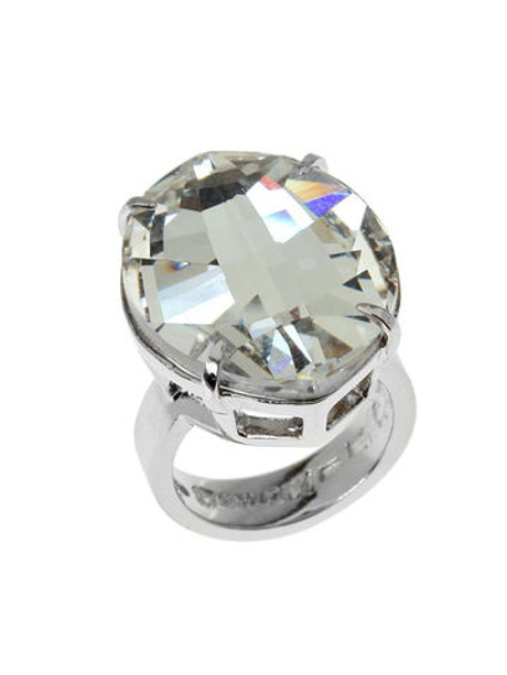 "Боялва" кольцо в родиевом покрытии из коллекции "Грани" от Jenavi