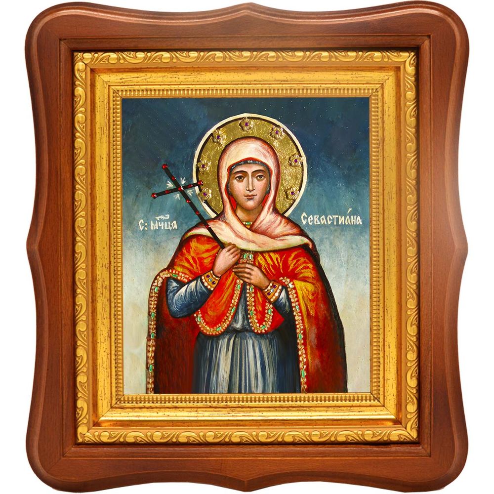 Севастиана Гераклейская святая мученица. Икона на холсте.