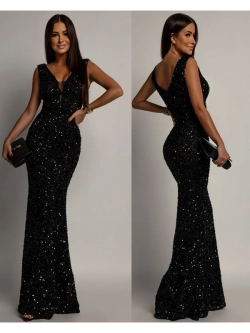 черное элегантное макси платье + plus size