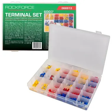 Клеммы контактные автомобильные, набор 600пр. RockFORCE RF-068913