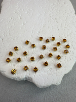 Шатоны 3 мм, Топаз в золоте, 25 шт