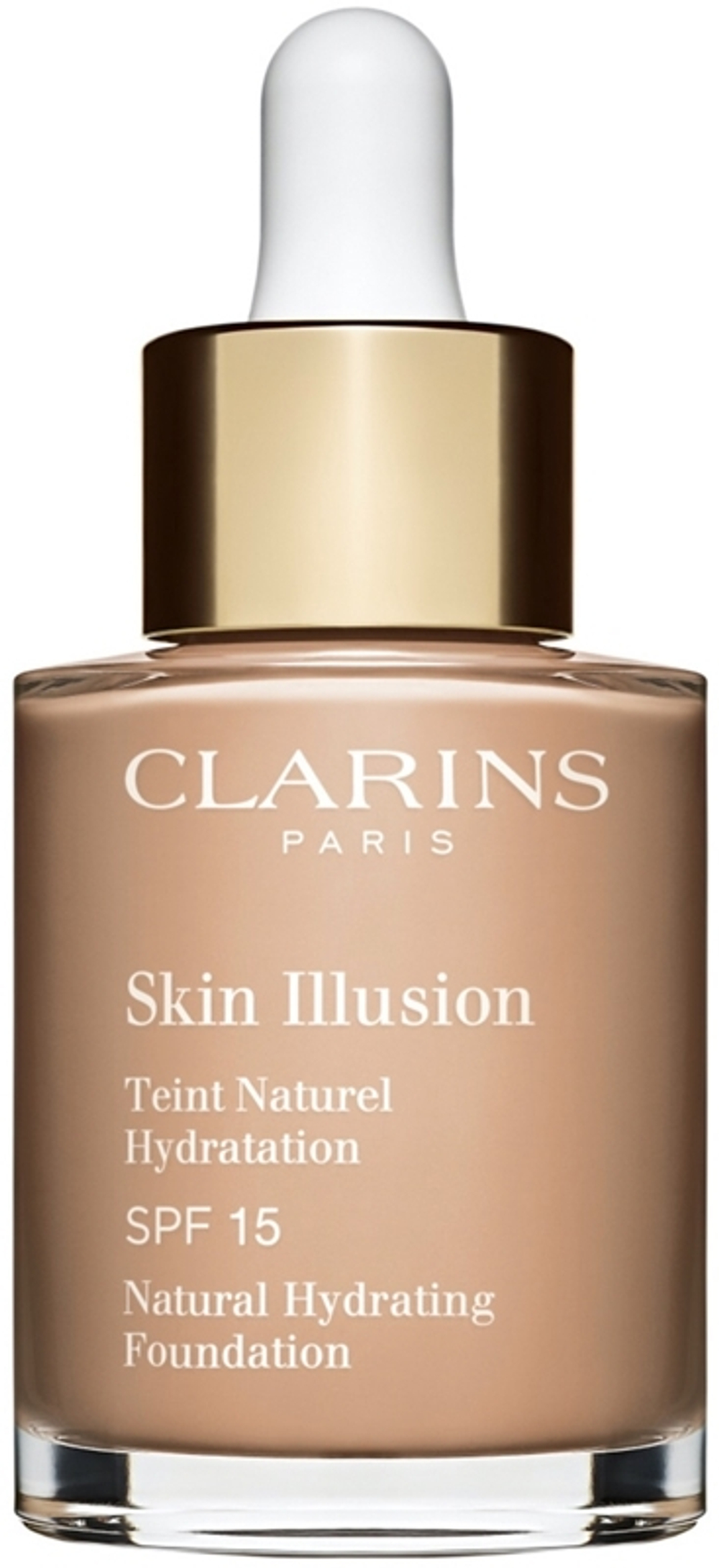 Clarins Skin Illusion Natural Hydrating Foundation - Осветляющий увлажняющий тональный крем SPF 15, 30 ml