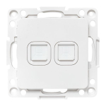Стокгольм Механизм розетки RJ-45 2-местной белый EKF