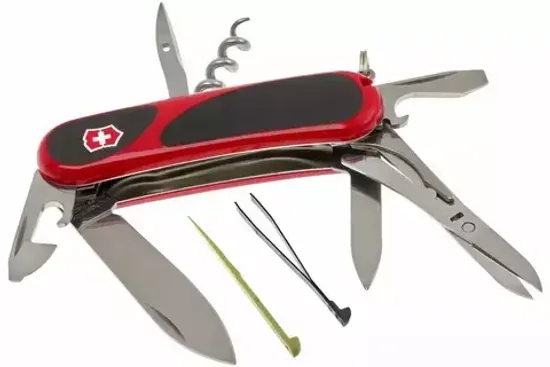 Нож Victorinox Мод. EvoGrip 14 Красно-черный (85 мм) - 14 функций