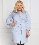 рубашка fino plus size Persona by Marina Rinaldi - голубой(1193362)