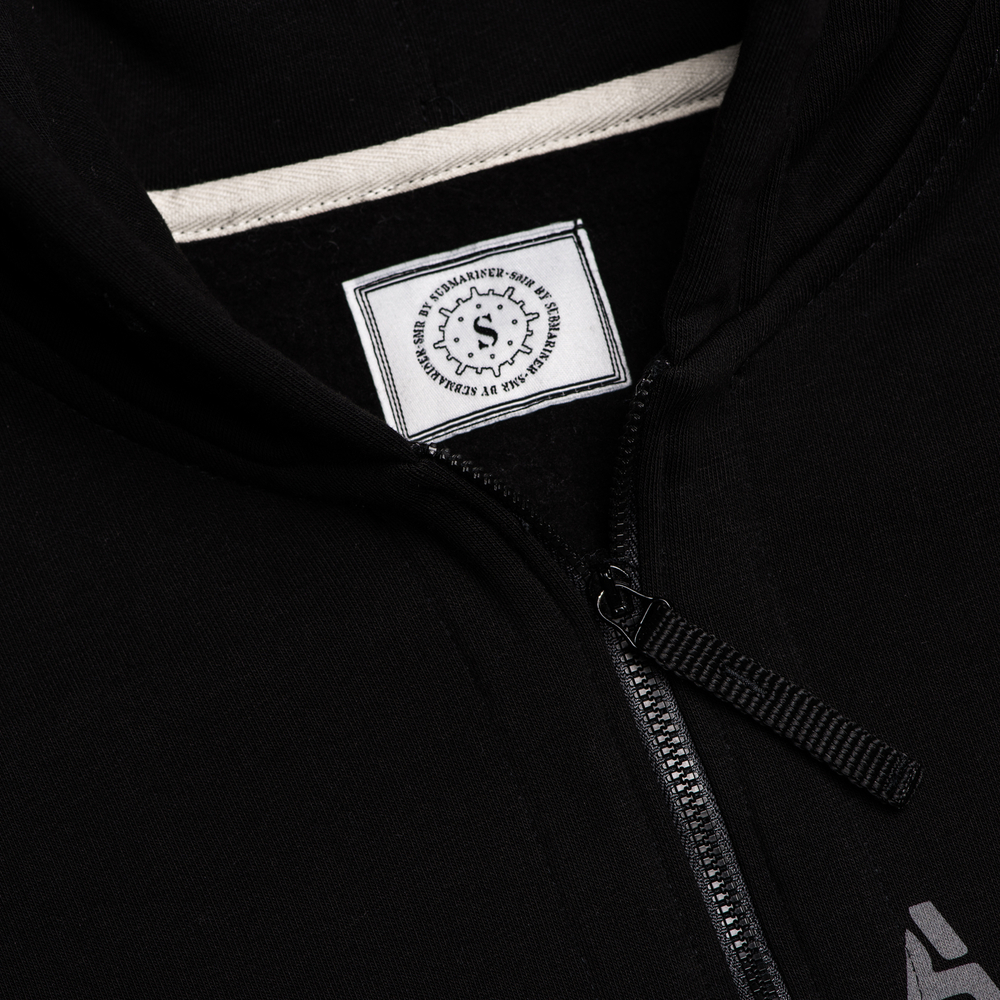 Hoodie FULL ZIP SMR ARMY Black