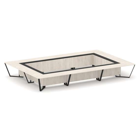 Steel Meet Стол переговорный прямоугольный KMK-PR.B.SP-26K2 Денвер Светлый/Графит Глянец/Металл Черн