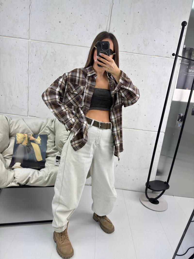 Рубашка женская арт. 11012 цвет "коричневый"