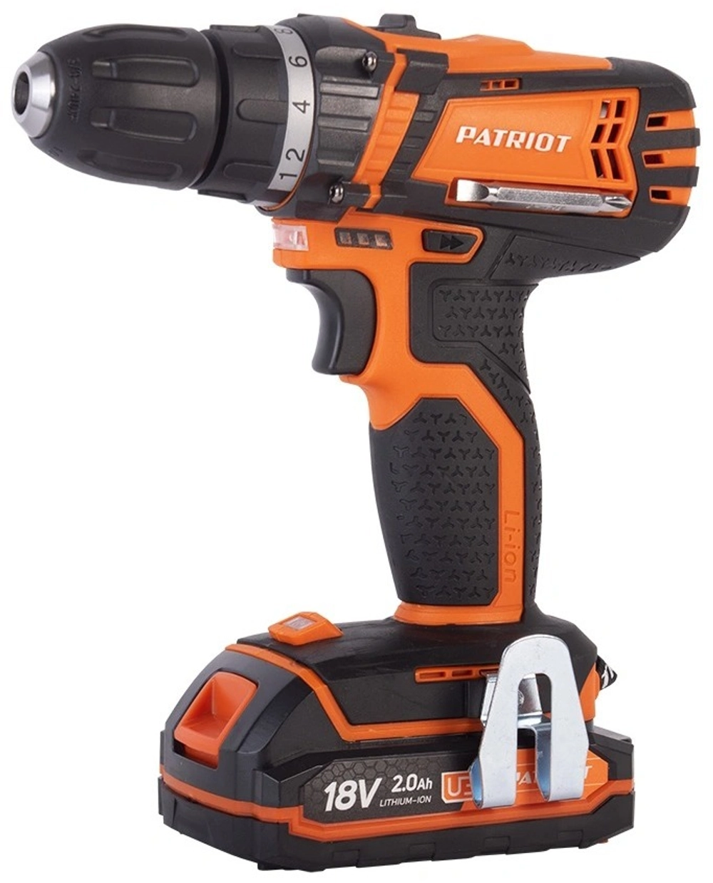 Шуруповерт аккумуляторный PATRIOT BR 181UES, Li-Ion, 24/29Нм, 18.0В, 2х2Ач