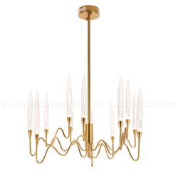 Люстра Cloyd ZOAR C12 / Ø60 см - латунь (арт.10764)