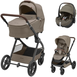 Коляска детская Maxi-Cosi Oxford Plus 3 в 1 с автокреслом Pebble 360 Pro Twillic Truffle 1978470110 Twillic Truffle/Трюфель