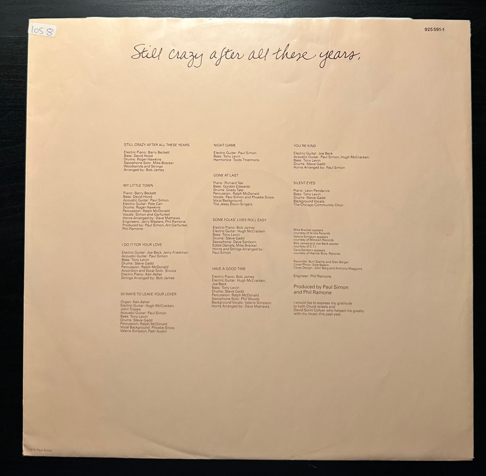 Paul Simon - Still Crazy After All These Years (Европа)