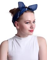 Синяя женская бандана фото