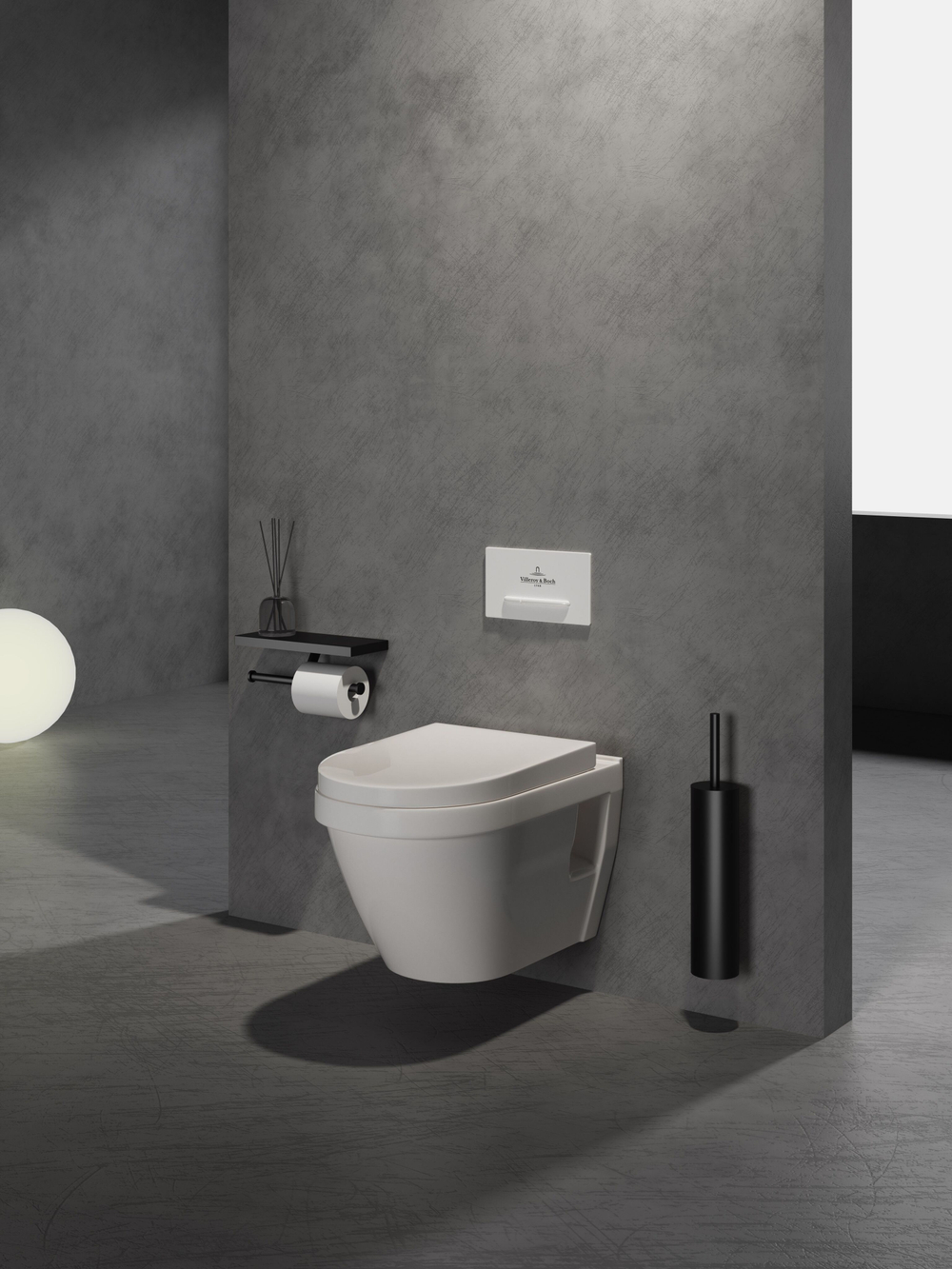 Туалетный ершик в комплекте WONZON & WOGHAND, Черный матовый (WW-V4601-MB)