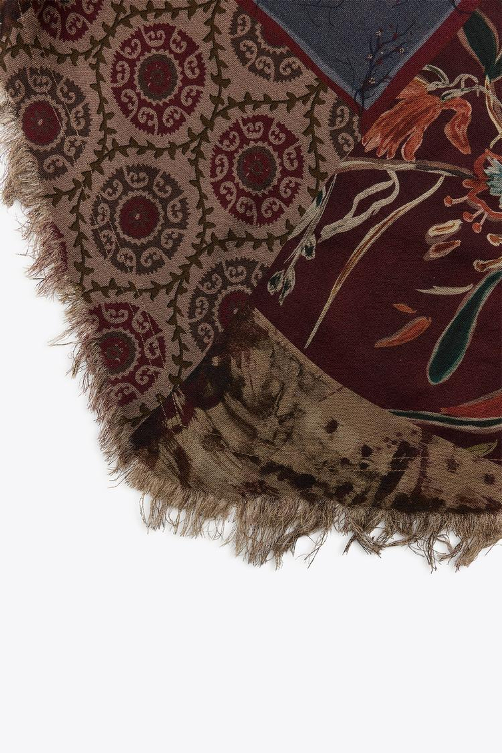 ZARA БАНДАНА С ПРИНТОМ, БАКЛАЖАННЫЙ