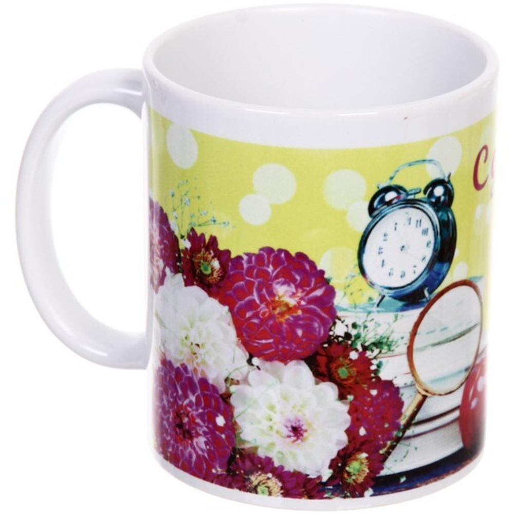 Кружка керамическая 330 мл «С Днём учителя» цветы