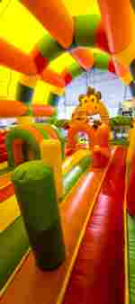 Коммерческий надувной батут «Зверята с крышей 2» без горки, 7*5*4 м