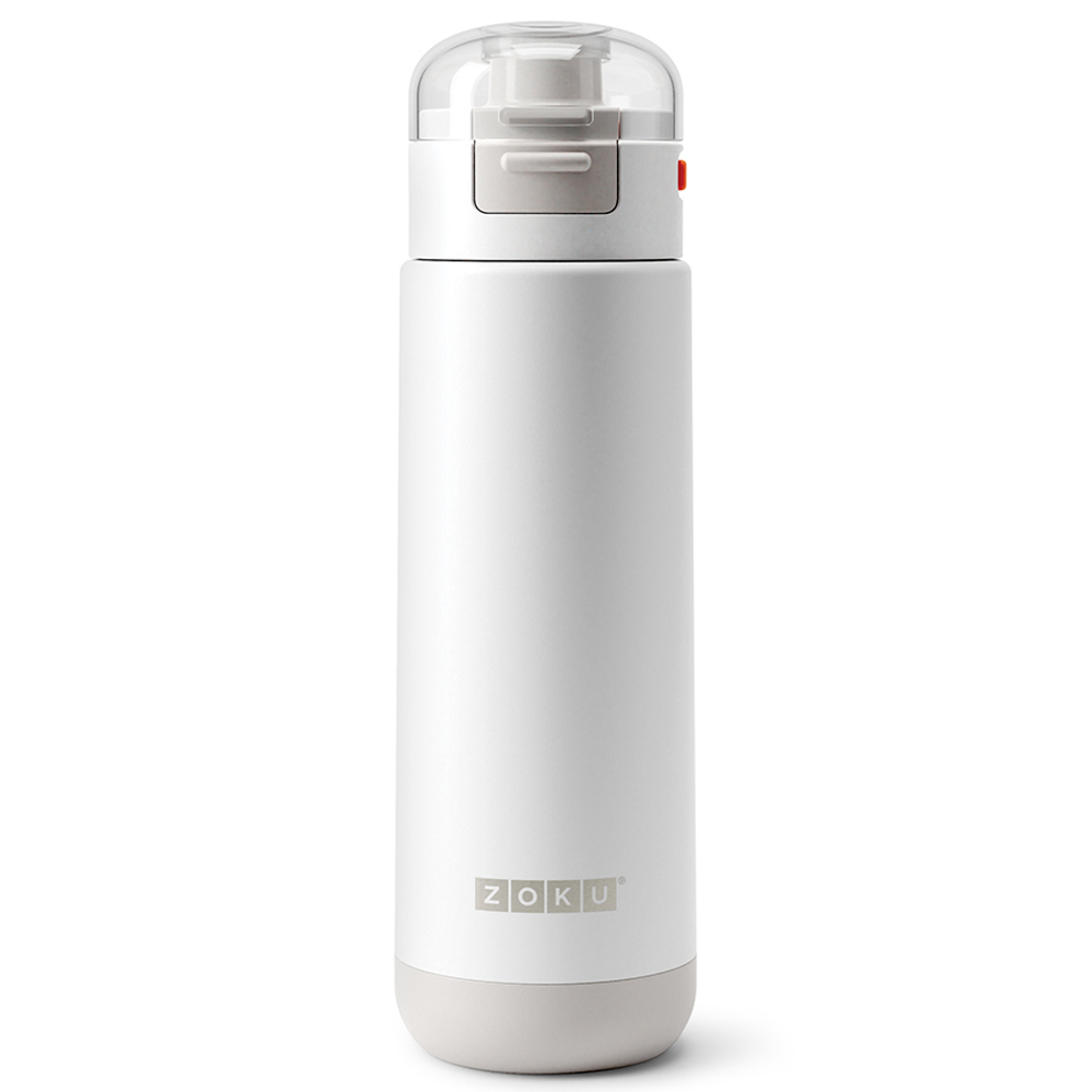 Термобутылка zoku flip top, 500 мл, белая