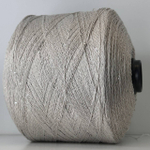 LINETTE PAILLETERS - 80% лен, 20% п/а, микропайетки 2мм - серебро,цвет: гипсовый; 450м\100гр