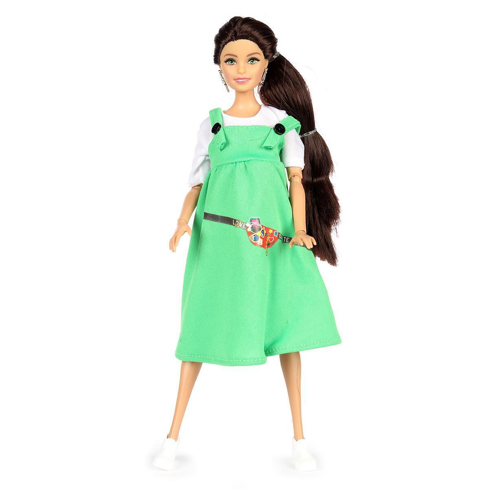 Кукла тип модель София 29см. беременная, руки и ноги сгиб, 3 младенца, аксесс, коробка (Карапуз)