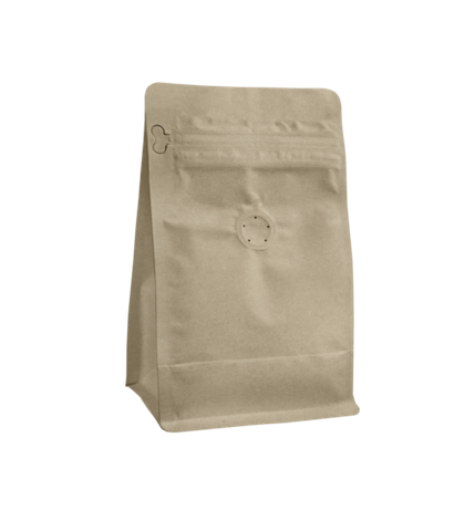 Квадропак 1 кг. Крафт. 140 мкр. Размер: 14х32.5+9,5 см