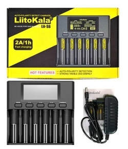 Зарядное устройство LiitoKala Lii-S6 для Li-ion, Ni-Mh и Ni-Cd аккумуляторов , 1шт.