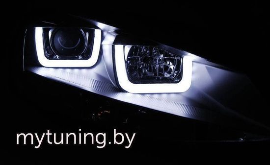 Передние фары u-type black для VW Golf MK7