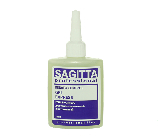 Sagitta GEL EXPRESS KERATO Control INTENSIVE, гель экспресс для удаления мозолей и натоптышей щелочной, 30мл