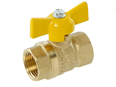 Кран шаровой газовый DN-15 СТАНДАРТ 230 бабочка ВхВ PN40 ГАЛЛОП