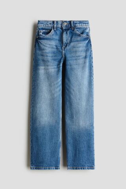 H&M Джинсы с эффектом потертости, синий