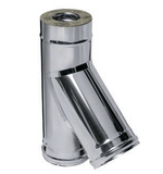 Сэндвич-тройник 135° (430/0,5мм) Ф120х200 нерж (Ferrum)