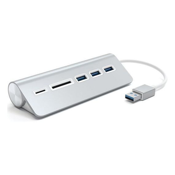 Хаб Satechi Aluminum USB 3.0 Hub &amp; Card Reader (ST-3HCRS) Silver