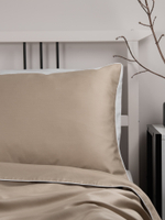 MOON Комплект постельного белья, сатин темно-бежевый