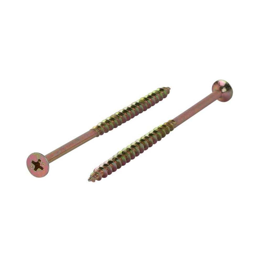 Саморез по дереву 4,8х100(102) мм желтый цинк