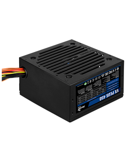 Aerocool 450W Retail VX PLUS 450 ATX v2.3 Haswell, fan 12cm, 500mm cable, power cord, 20+4P, 4+4P, PCIe 6P x1, PATA x2, SATA x2, FDD