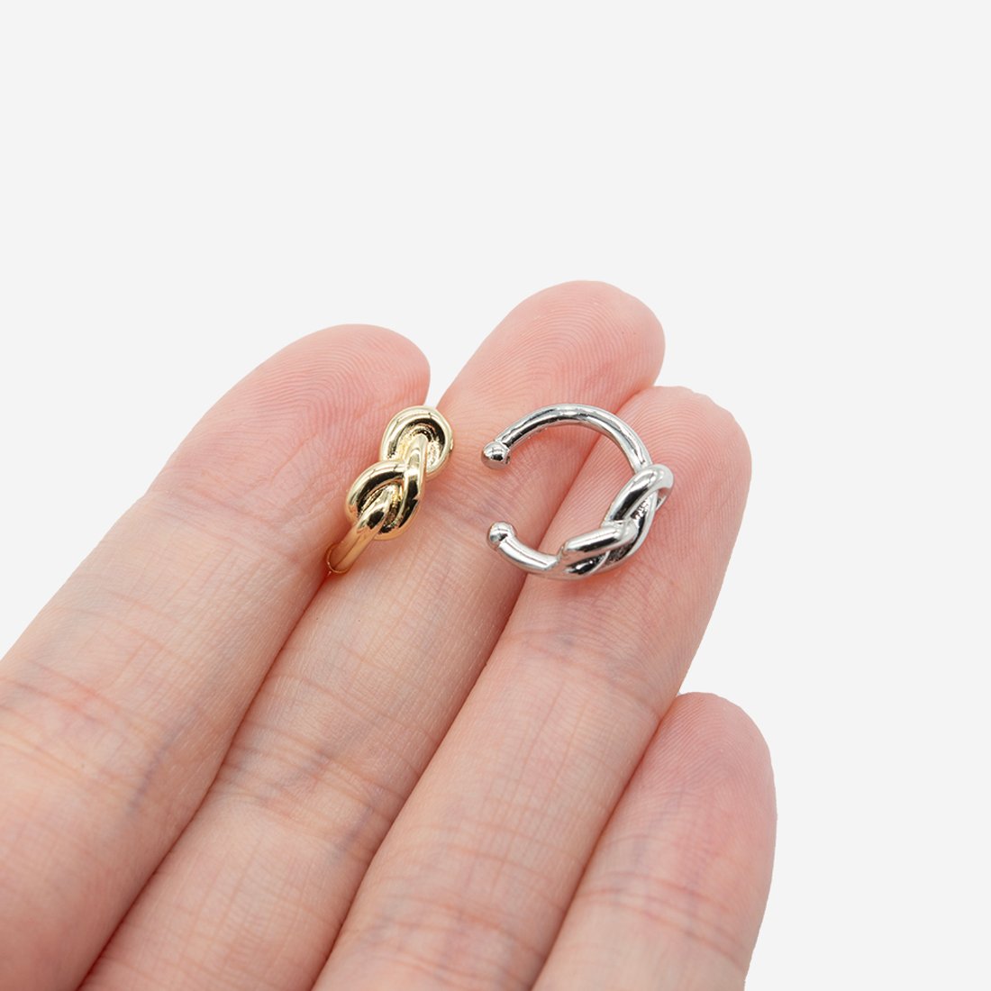 Кафф "Узел", 5мм, позолота