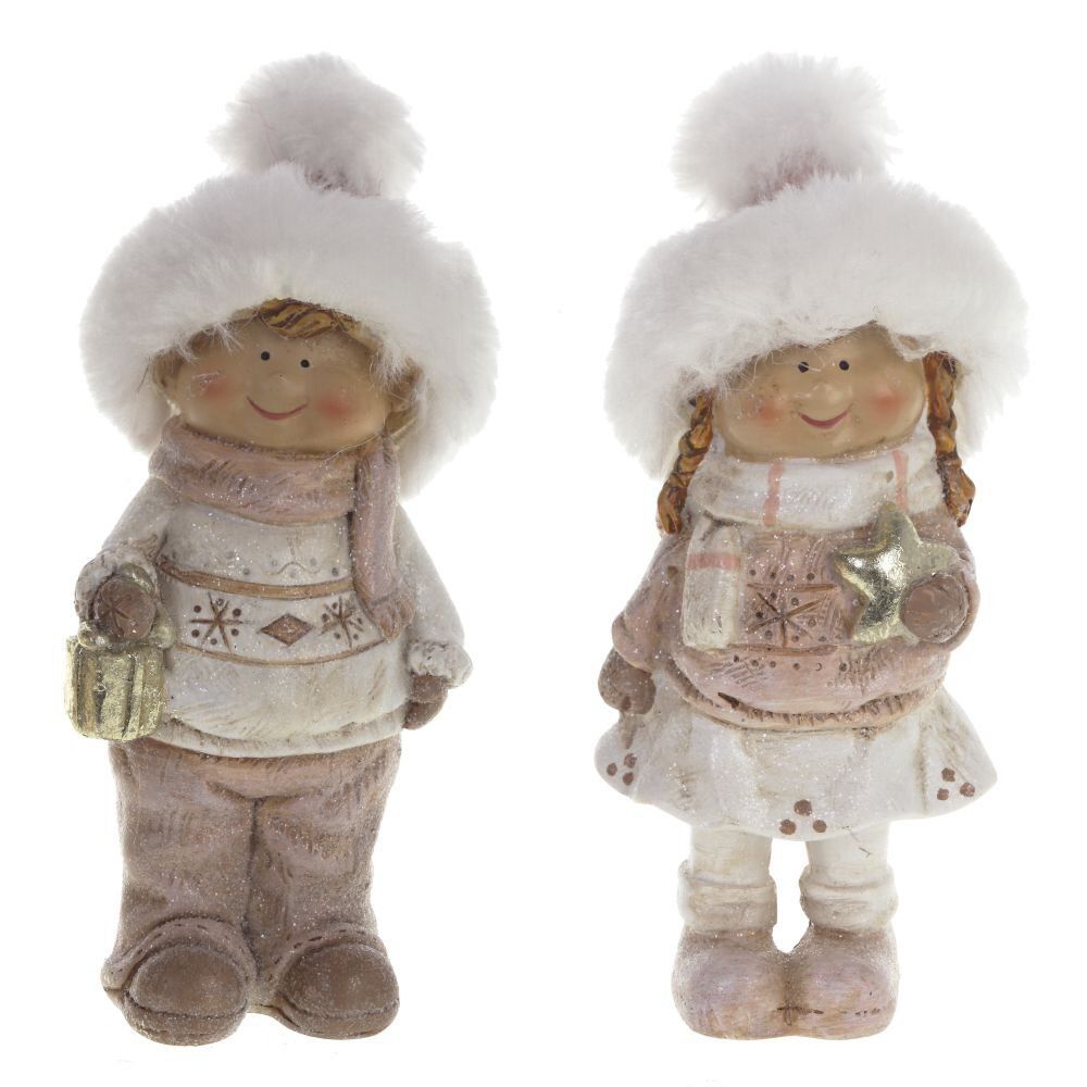 GAEM Фигурка декоративная "Мальчик/Девочка", L6 W4 H13 см, 2в.