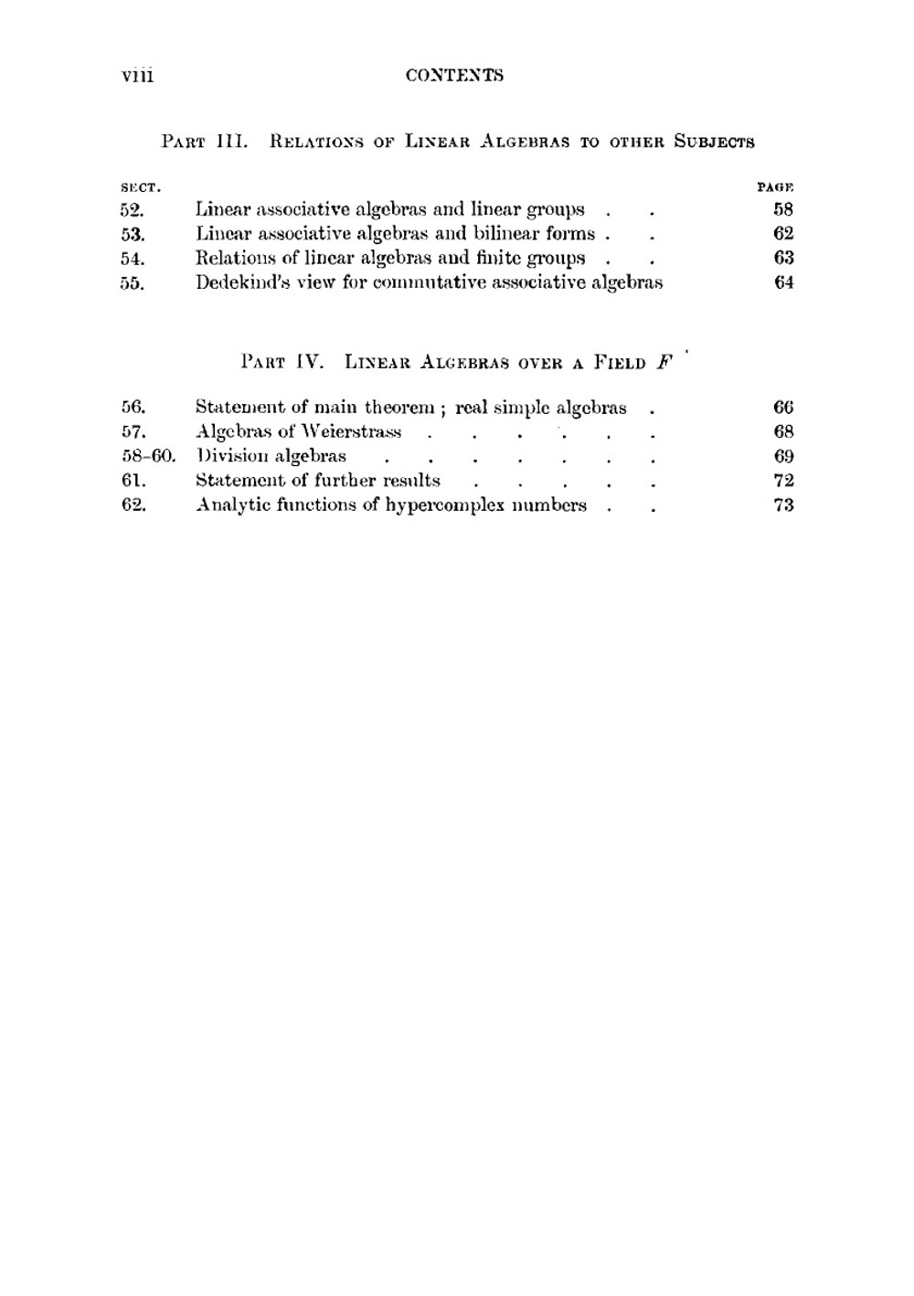 Linear algebras | Dickson Leonard E.
