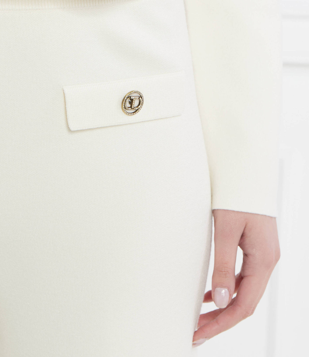 Трикотажные штаны TWINSET - кремовый(241TP3091)