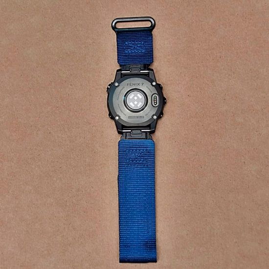 Нейлоновый ремешок Hemsut Rugged 22 мм для Garmin Fenix 7 6 5, Epix Gen 2 47mm, MARQ, Instinct, Forerunner (Темно-синий)