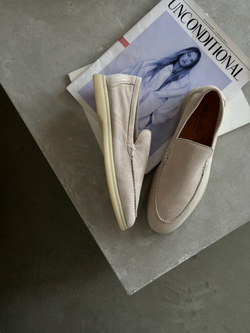 Лоферы из натуральной замши