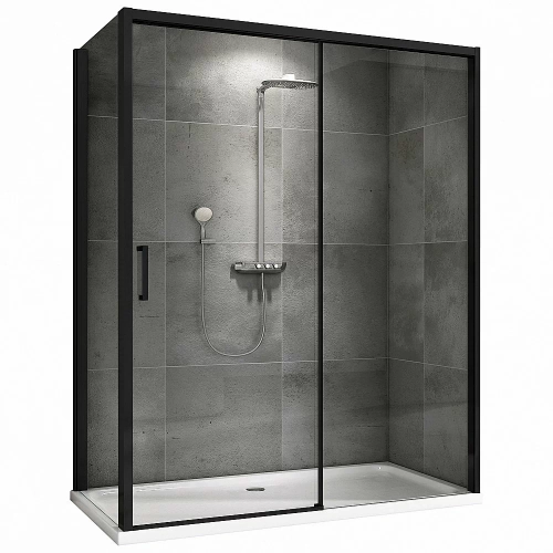 Душевой уголок Abber Komfort S102B 170 прозрачный/черный