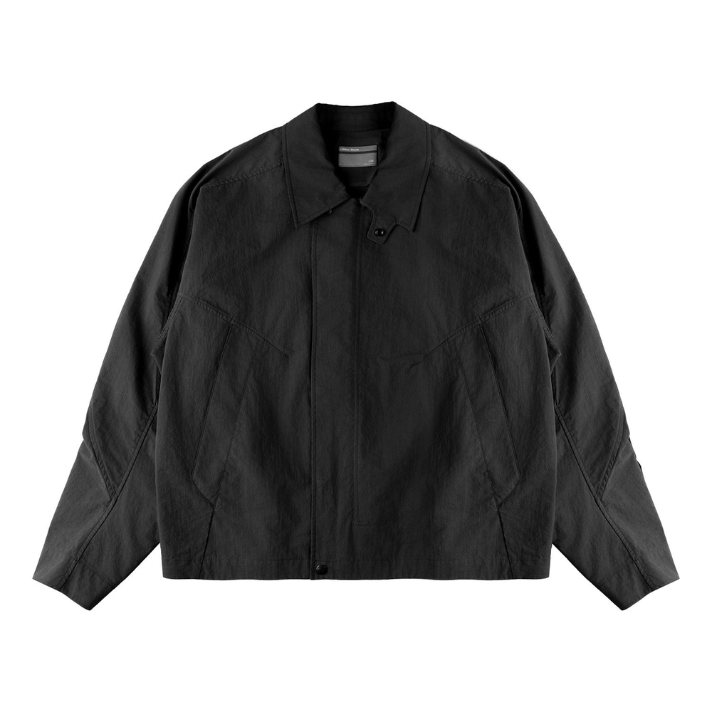 Куртка Nothomme Blue Spring Slightly Wrinkled Cotton-Nylon Blend Cargo Turn-Down Collar Jacket