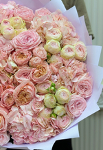 Букет микс из пионовидных роз daily cheel