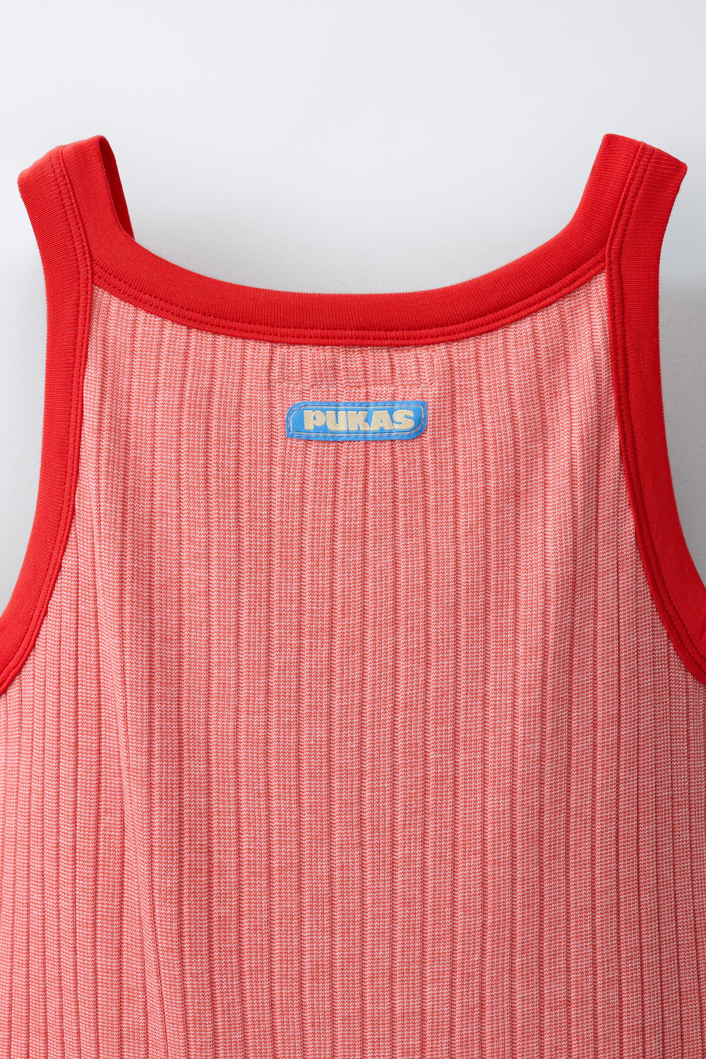 ZARA X PUKAS ТРИКОТАЖНОЕ ПЛАТЬЕ PUKAS SURF, БЕЛЫЙ/КРАСНЫЙ