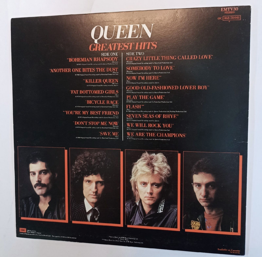 Винтажная виниловая пластинка Queen Greatest Hits (UK 1981)
