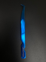Пинцет № 39 Lashexpress сапожок синий с лазерным напылением