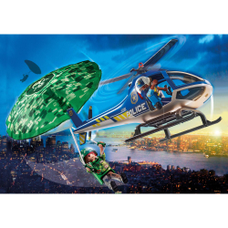 Игровой набор Playmobil 70569 Полицейский вертолёт Побег с парашютом 70569 19 деталей — фото 3