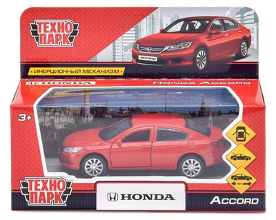 Модель ин. мет. "Honda accord" 12см. открыв. двери, красный ACCORD-RD (Технопарк)